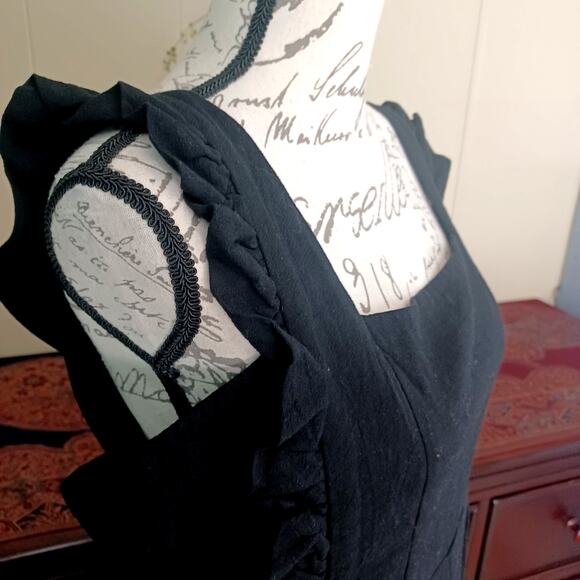 Selfie Leslie Black Cotton Jumpsuit Straight With Pockets Double Lined XL - Picture 3 of 9